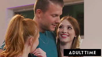 [Adulttime] College Cuties Myra Moans And Madi Collins Compete For Attention In First Threesome