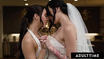 [Adulttime] Sensual Romantic First Fuck For Lesbian Newlyweds Charlotte Sins And Melissa Stratton