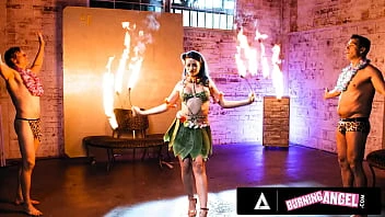 [burning-angel] Hot Fire Dancer Jewelz Blu Gets Destroyed By The Barman's Huge Dick At A Tiki Bar