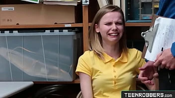 [Shop Lyfter] Skinny Teen Bother A Guard And Got Punished