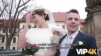 [Vip 4K] Beauty In Wedding Dress Sucks Strangers Cock And Gets Fucked
