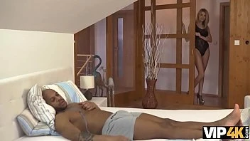 [Vip 4K] Nice Blonde Babe Wants To Try Big Cock Of Black Hotel Guest