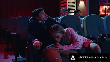 [ModernDay Sins] Pervy Teens Have Public Sex In Movie Theatre And Get Caught With Athena Faris