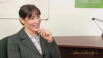 [Aunt Judy's XXX] Busty Milf Angela James Fucks At The Office Aj Classics