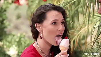 [Cherry Pimps] Liz Jordan Dribbles Ice Cream On Her Perky Natural Tits And Gets Rimmed