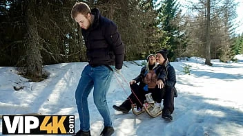 [Daddy 4K] Sled And Fireplace Adventure