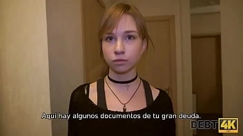 [Debt 4K] Teen Debtor Pays Off Debts Using Cute Mouth And Vagina