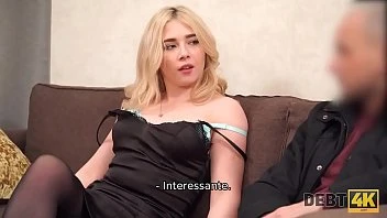 [Debt 4K] The Blonde Hairdresser Wants To Buy Furniture So Why