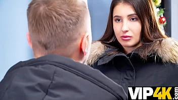 [Debt 4K] Hot Brunette Enjoys Unplanned Sex With Devious Debt Collector