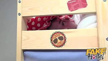 [Fake Hostel] Horny Teen Fucks Stranger While Boyfriend Is In Shower