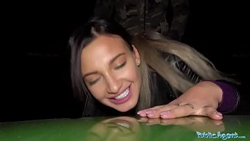 [Public Agent] Sexy Tattooed Horny Minx Night Time Fuck And Facial