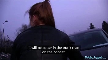 [Public Agent] Innocent Looking Ginger Girl Fucked Over A Car Bonnet