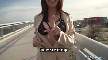 [Public Agent] Super Sexy Brunette Shows Off Her Tits And Ass And Suck And Fucks