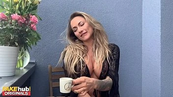 [Fake Hub] Stunning Blonde Michaela Isizzu Masturbates On Her Balcony