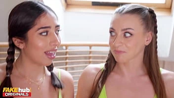 [Fake Hub] Workout Girls Let Their Cheeky Friend Film A Threesome