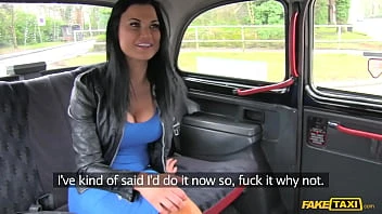[Fake Taxi] The Girl In The Blue Dress Horny Brunette Business Woman In Her S
