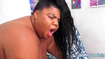 [Jeffs Models] Bbw Peaches Love Has Her Black Pussy Reamed With A White Cock