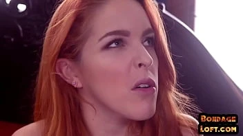 [Kink] Bound Redhead Nipple Clamped And Zapped Iny Threesome