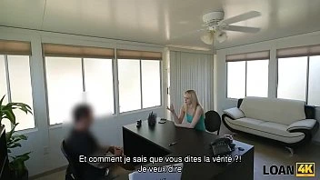 [Loan 4K] Hot Allie Gives Vagina To Nail Guy In Loan Office