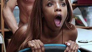 Ebony Girl Rushes Nailing