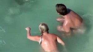 Stiff Busty Redhead Cumshot