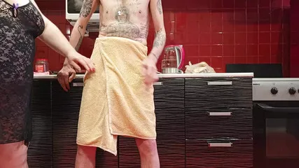 When My Mother-in-law Saw My Boner, She Started Jerking Off And Sucking My Dick Until I Cum
