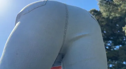 Jeans Teasing In Park
