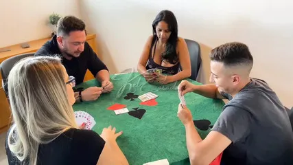The Card Game Ended Up Becoming A Couple Exchange.