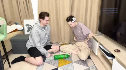 Sex Game In A Bottle, I Lost But She Still Gave Me A Blowjob