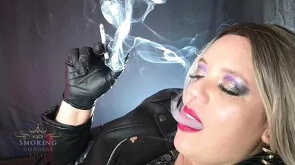 Exhaling Desire: A Smoking Goddess Tease