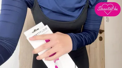 My Stepsister Is Showing Me The Vibrator He's Going To Try In The Bathroom.