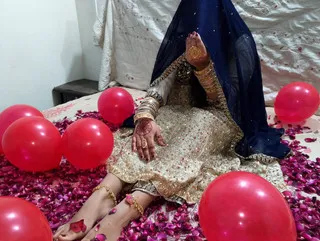 Indian Couple First Wedding Night