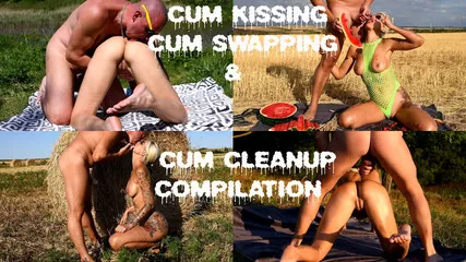 Best Cum Kissing & Cum Swapping Compilation, Cum Cleanup By Amateur Couple