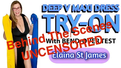 Bts Of A Try-on & Bendover Test Video By Mature Milf Elaina St James