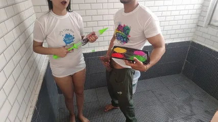 Holi Special Holi With The Bestfriend Saara And Fucks Her In A Nice Way