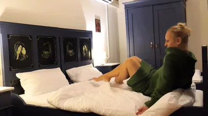 Amateur Blonde Mature Wife Enjoys Half Clothed Sex Games