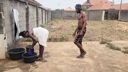 Nasty Bitch Almost Get Caught Cheating On Her Husband With Her Neighbour