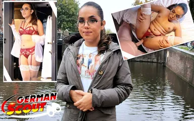 German Scout - Curvy Latina Teen With Glasses Esperanza Del Horno Pick Up For Casting Fuck