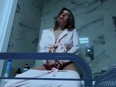 Teen babe secretly masturbates on webcam in bathroom.