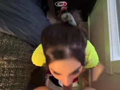 Brunette hardcore blowjob