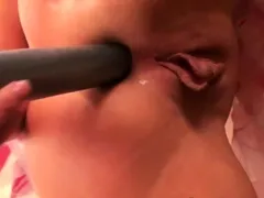 Sultry platinum-blonde nurse romps her taut a-hole - warm