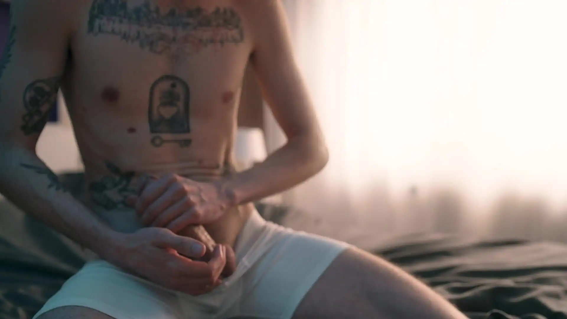Stroking My Morning Wood - Big Dick Edging with Huge Cumshot