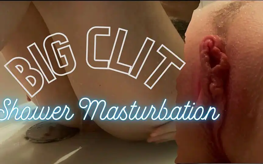 Big Clit Masturbation - Underneath the Shower - Trixie Fox
