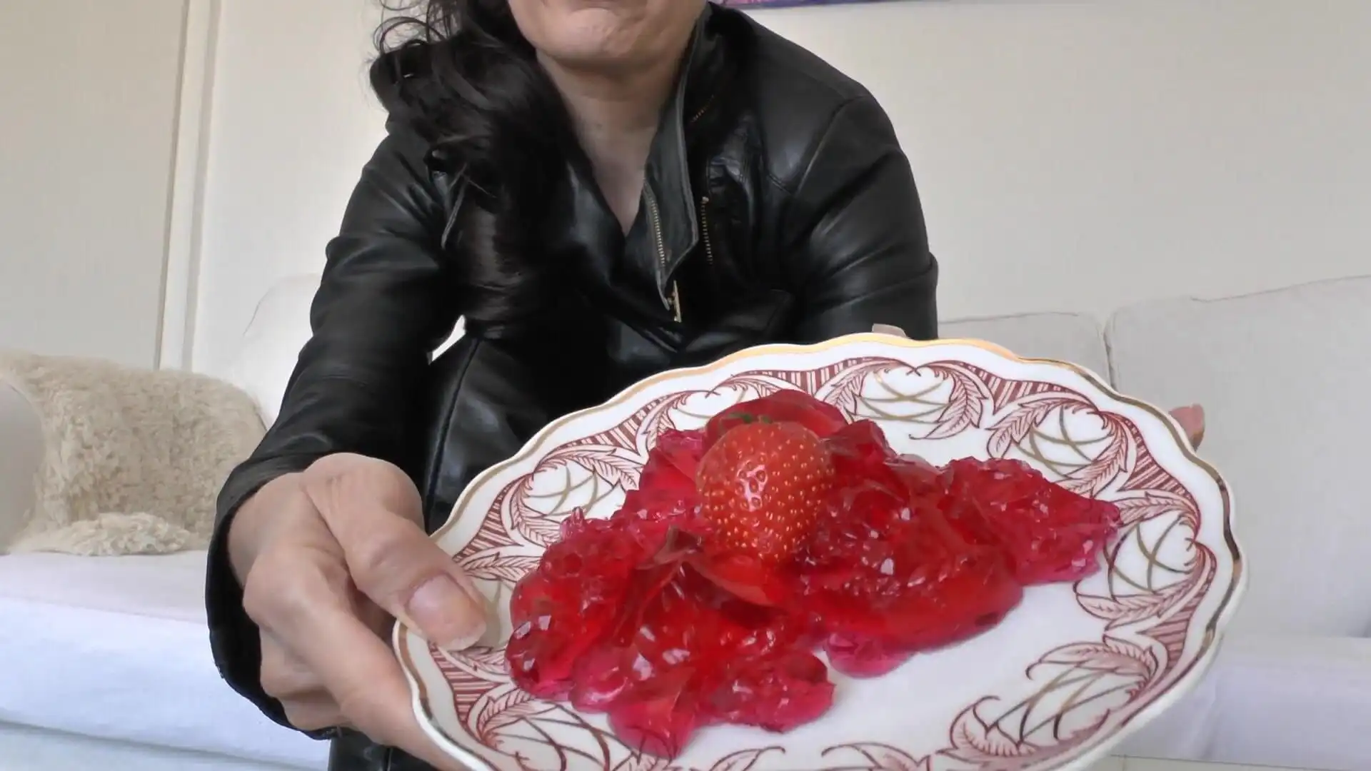 Smoking Mistress and Licking Dessert From Boot Soles