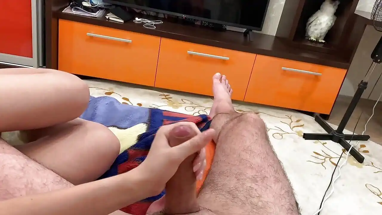 Sensual Handjob Turned Into Blowjob