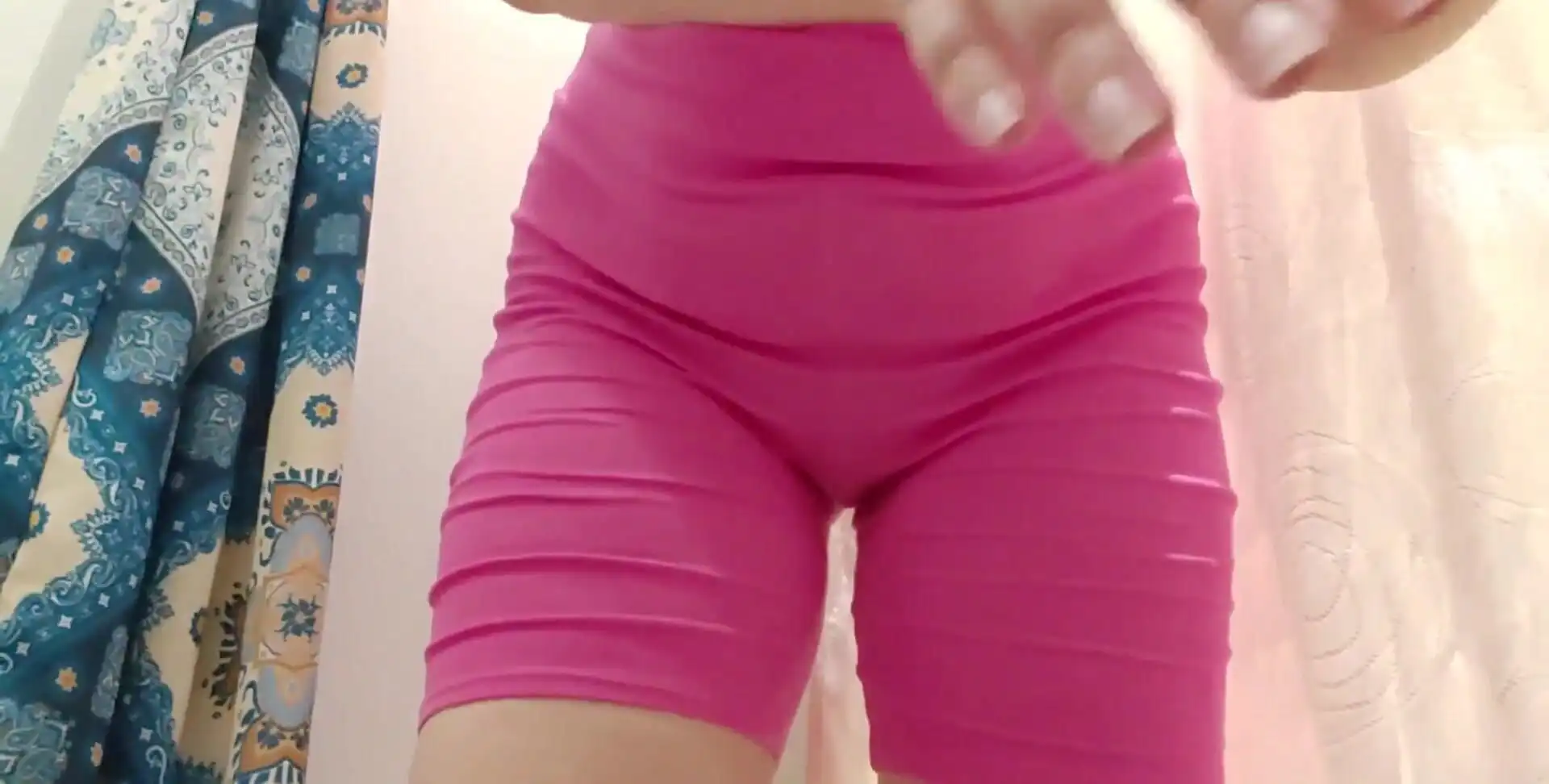 Nicoletta Goes Shopping and in the Lockar Room She Gets Her Sports Shorts Completely Wet. Want to on Her?