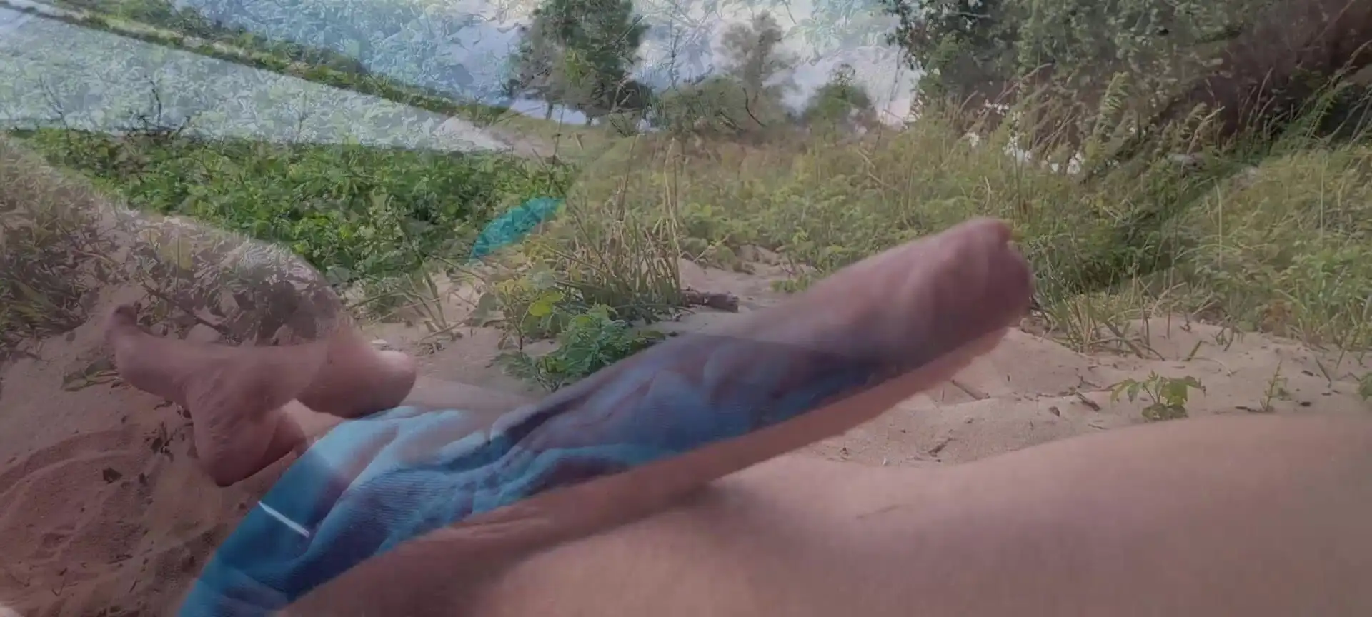 Playing and Cumming Down the Riverside