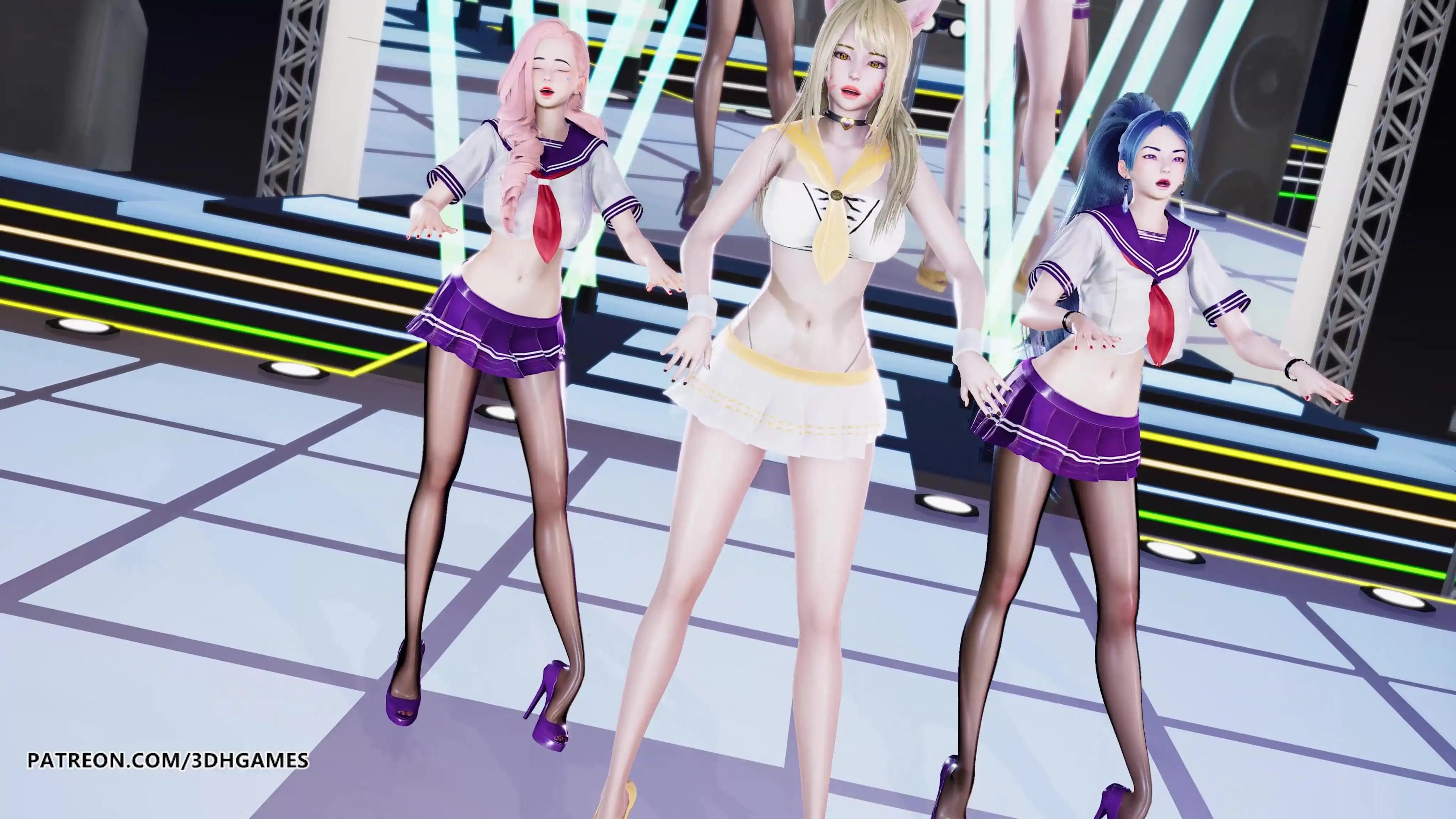 [mmd] Girls' Generation - Genie Ahri Seraphine Kaisa Striptease League of Legends Hentai