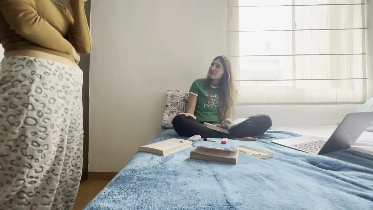 Two College Women Fuck Hard in the Room