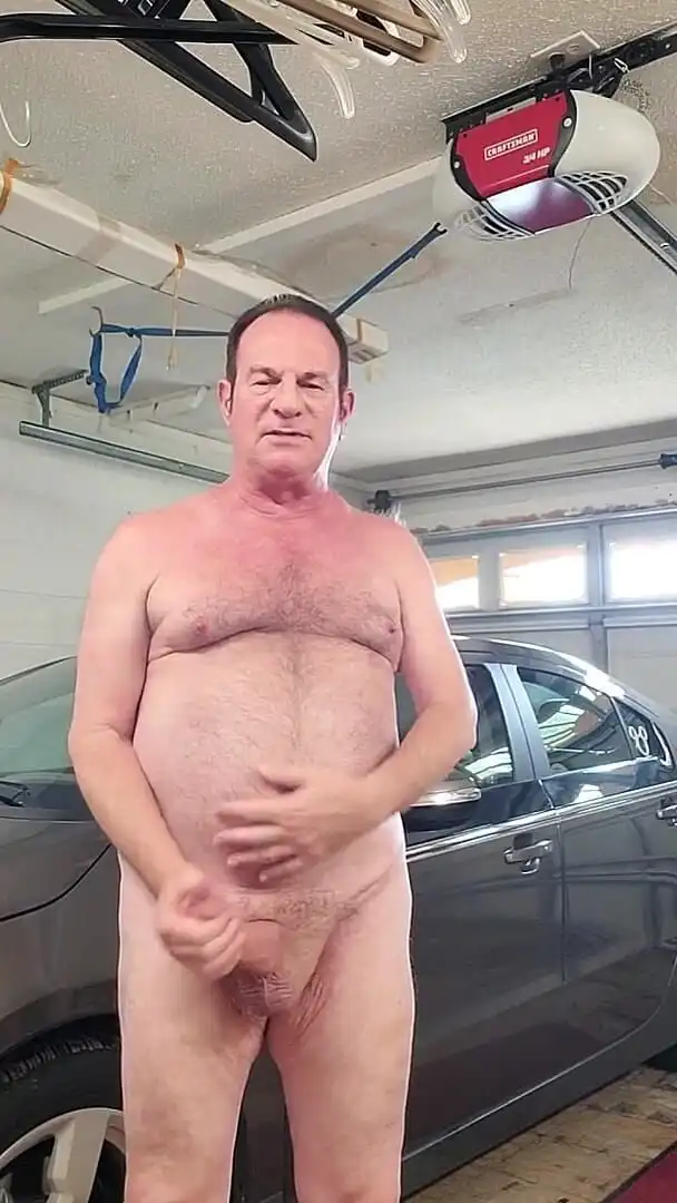 Daddy Stroking in the Garage